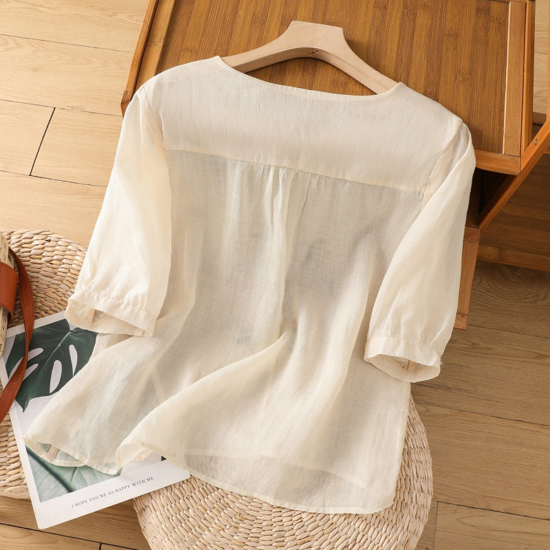 Women's V Neck Blouse