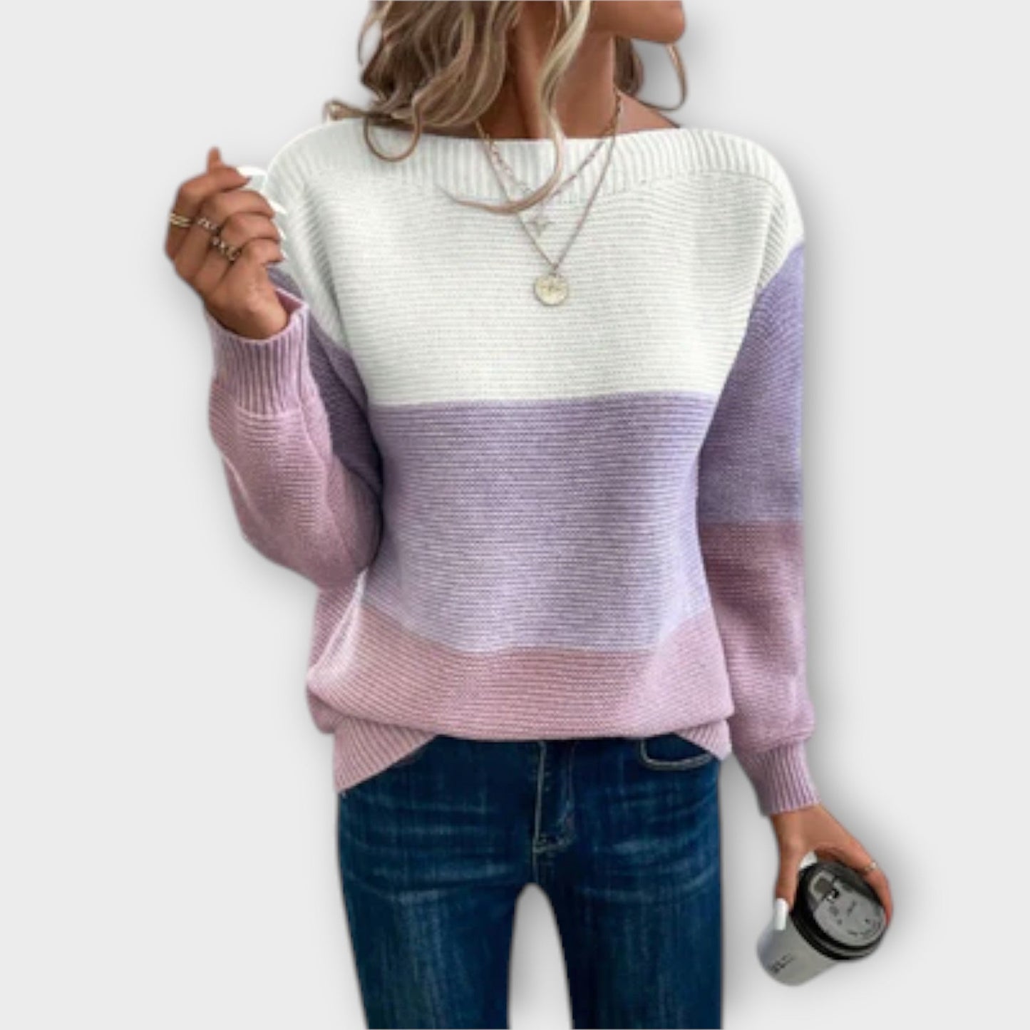 Women's Long Sleeve Sweater – Purple