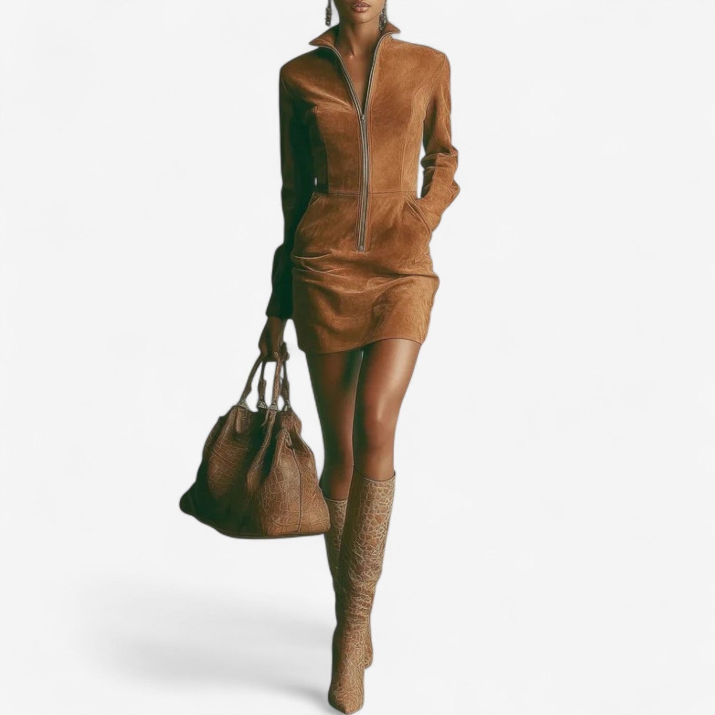 Women's Mini Dress – Brown