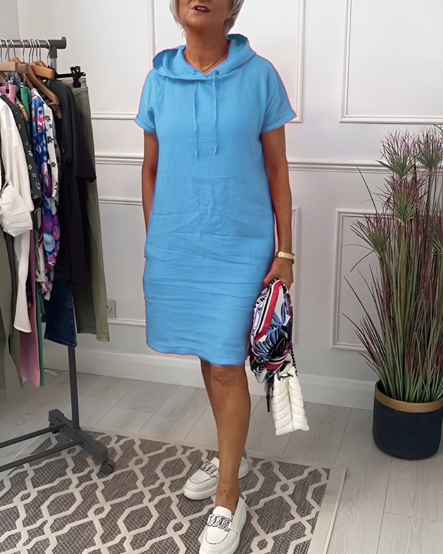 Women's Midi Dress – Blue
