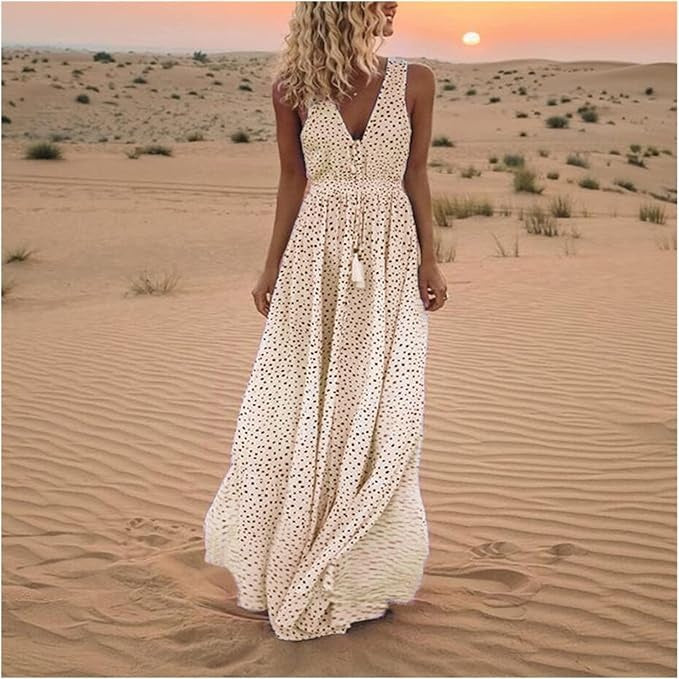Women's Maxi Dress – Beige