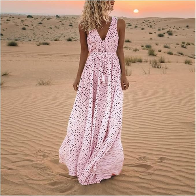 Women's Maxi Dress – Pink