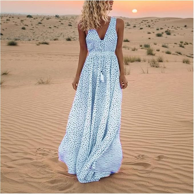 Women's Maxi Dress – Sky Blue