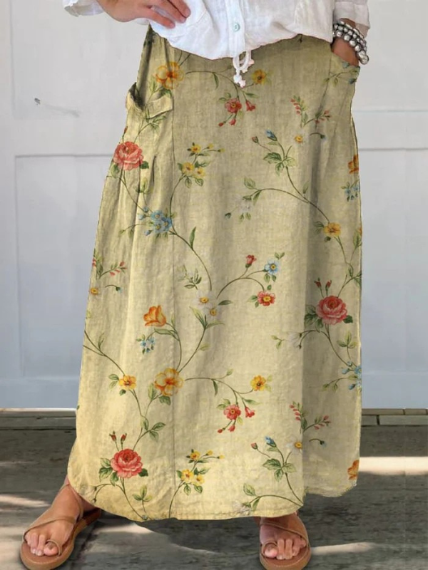 Women's Maxi Skirt – Beige