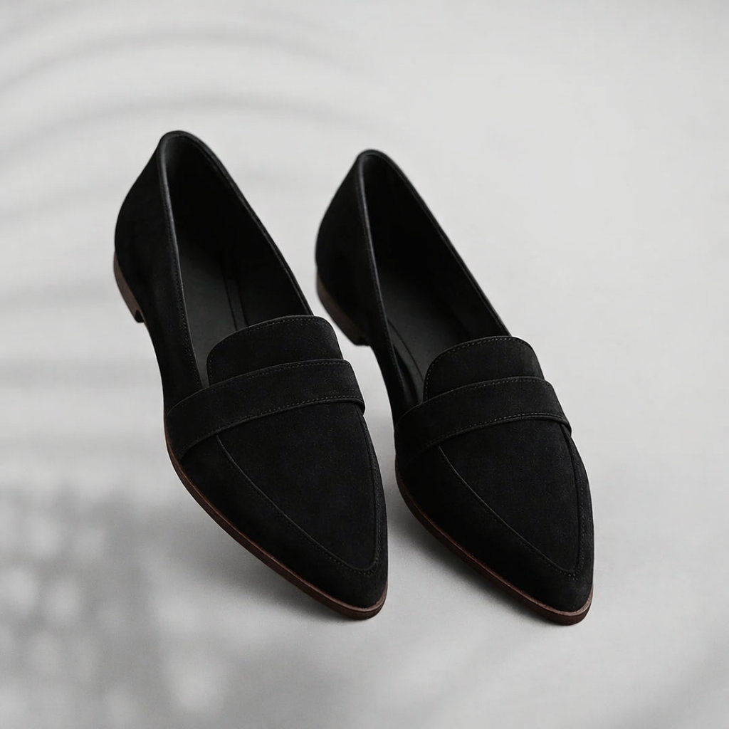 Women's Pointed Toe Loafers – Black