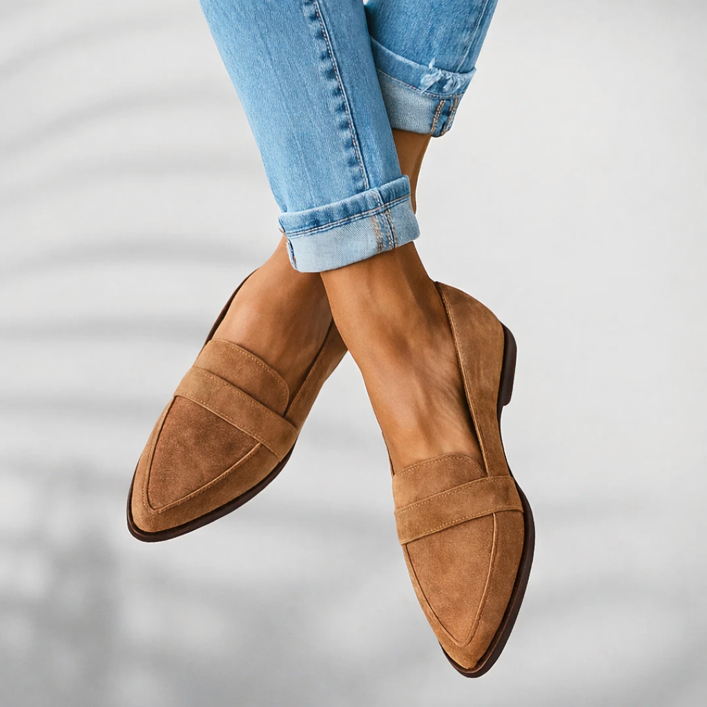 Women's Pointed Toe Loafers – Khaki