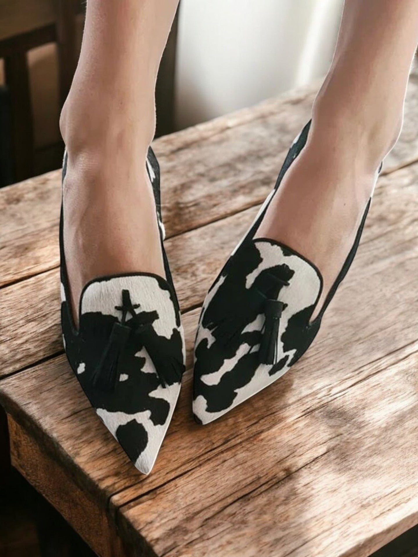 Women's Pointed Toe Loafers – Black