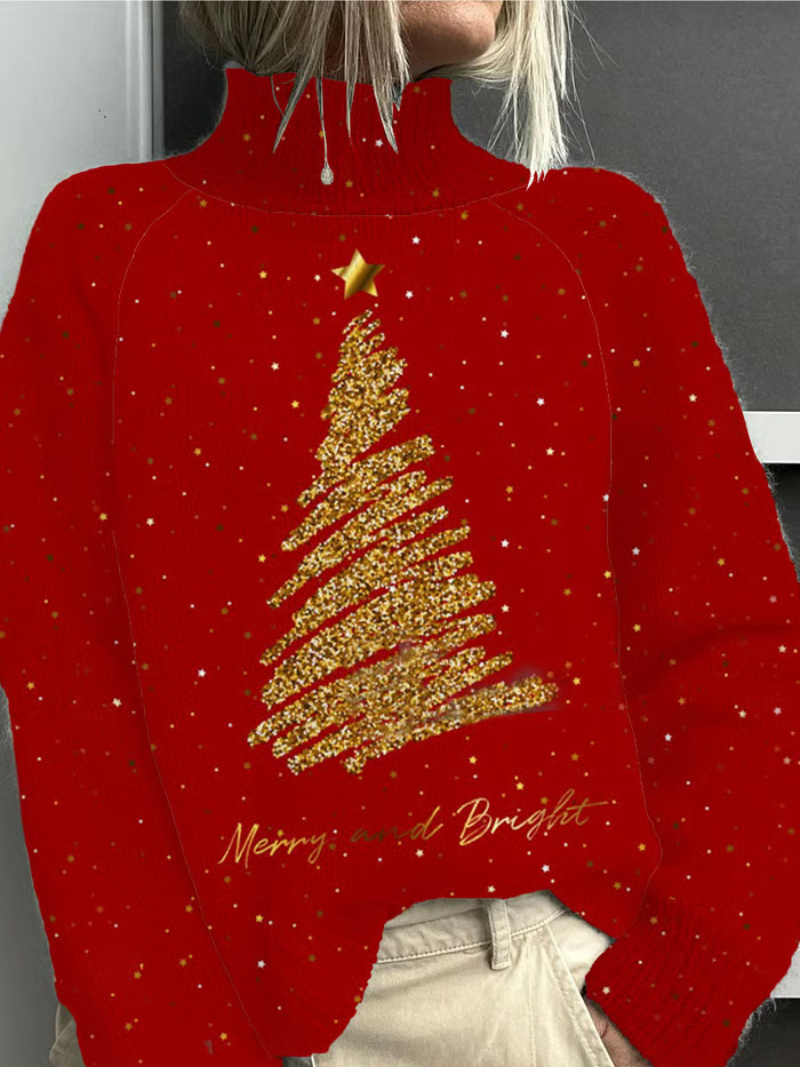 Women's Long Sleeve Sweater – Red