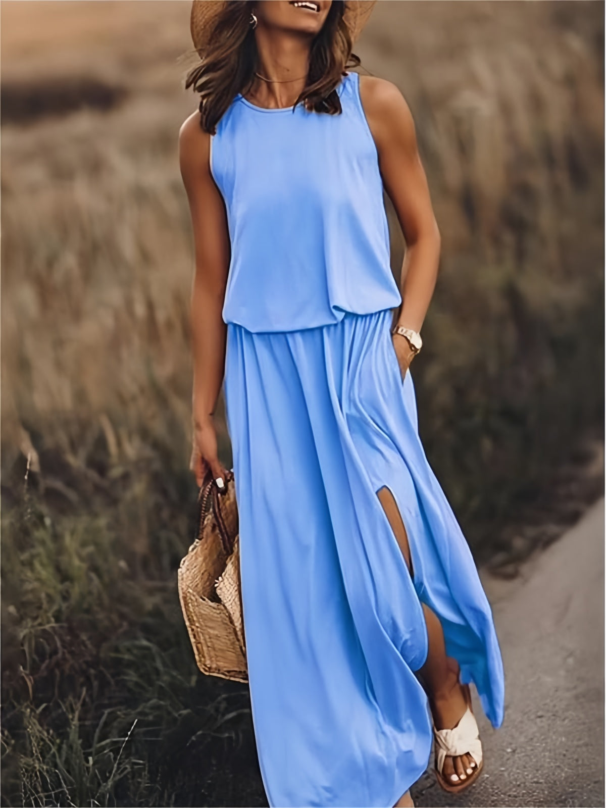 Women's Maxi Dress – Blue