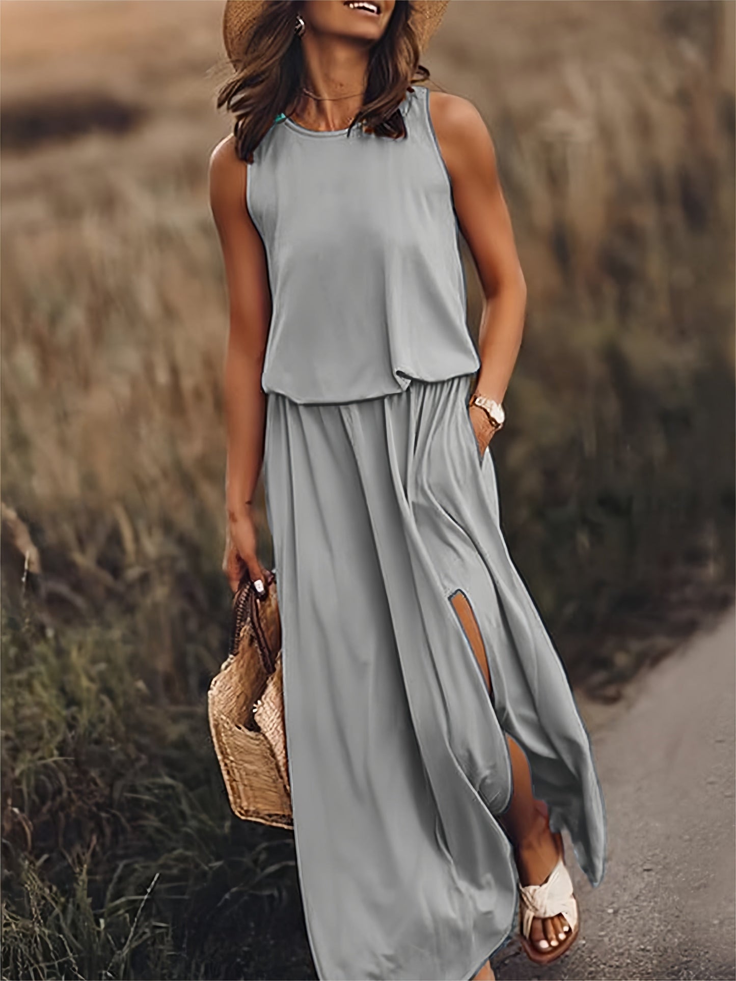 Women's Maxi Dress – Grey