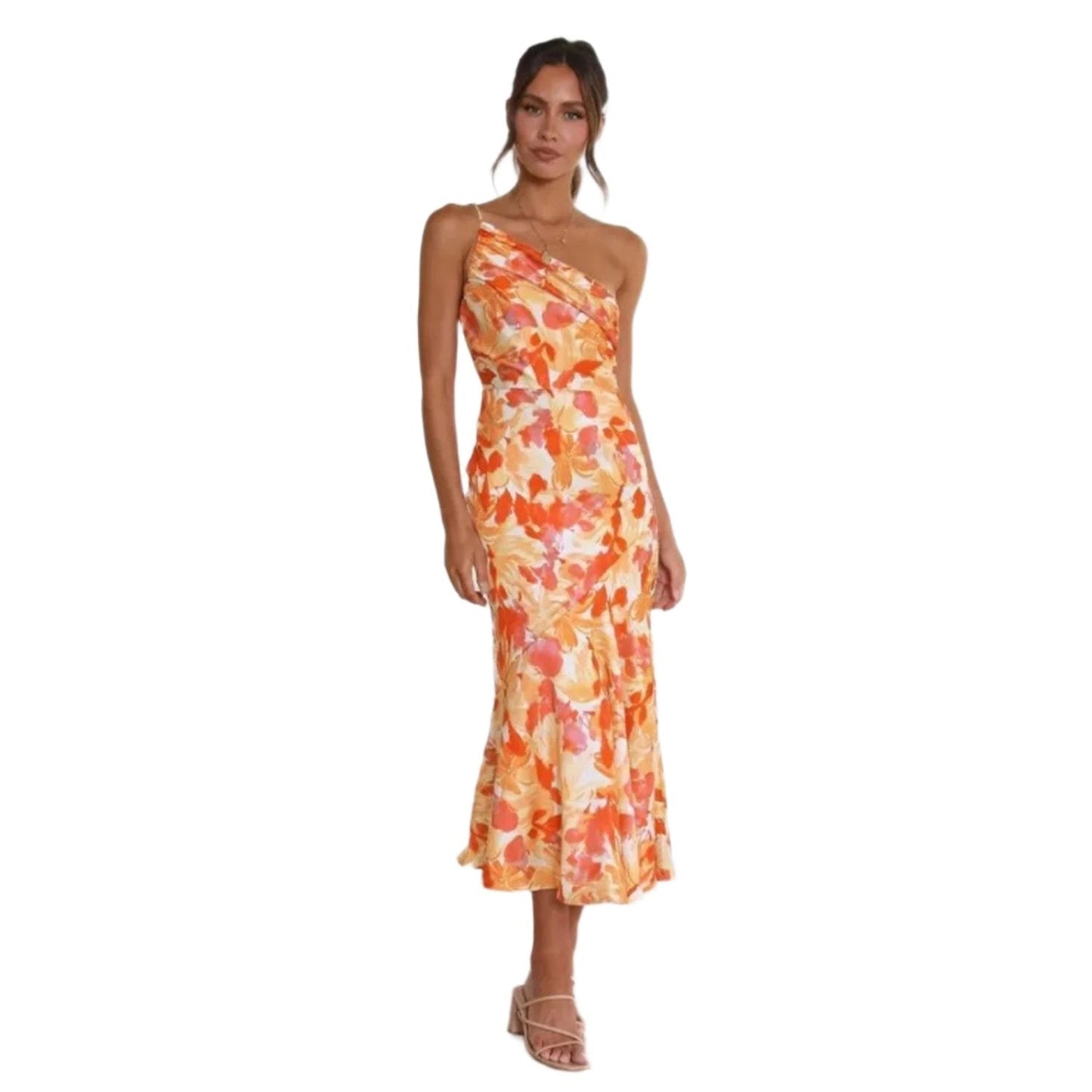 Women's One Shoulder Midi Dress
