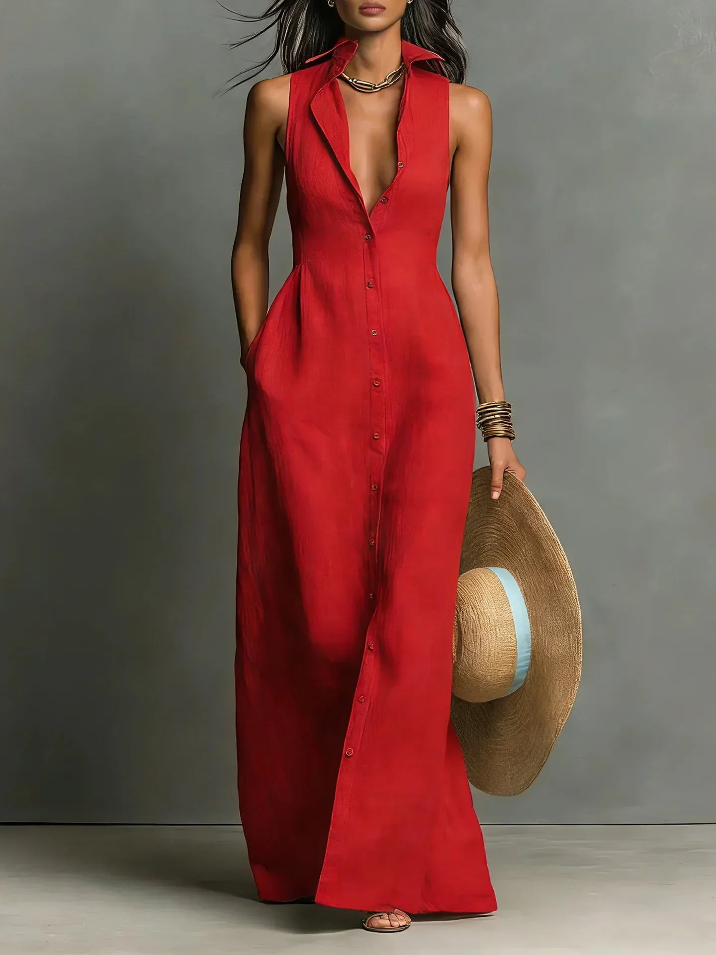 Women's Maxi Dress – Red