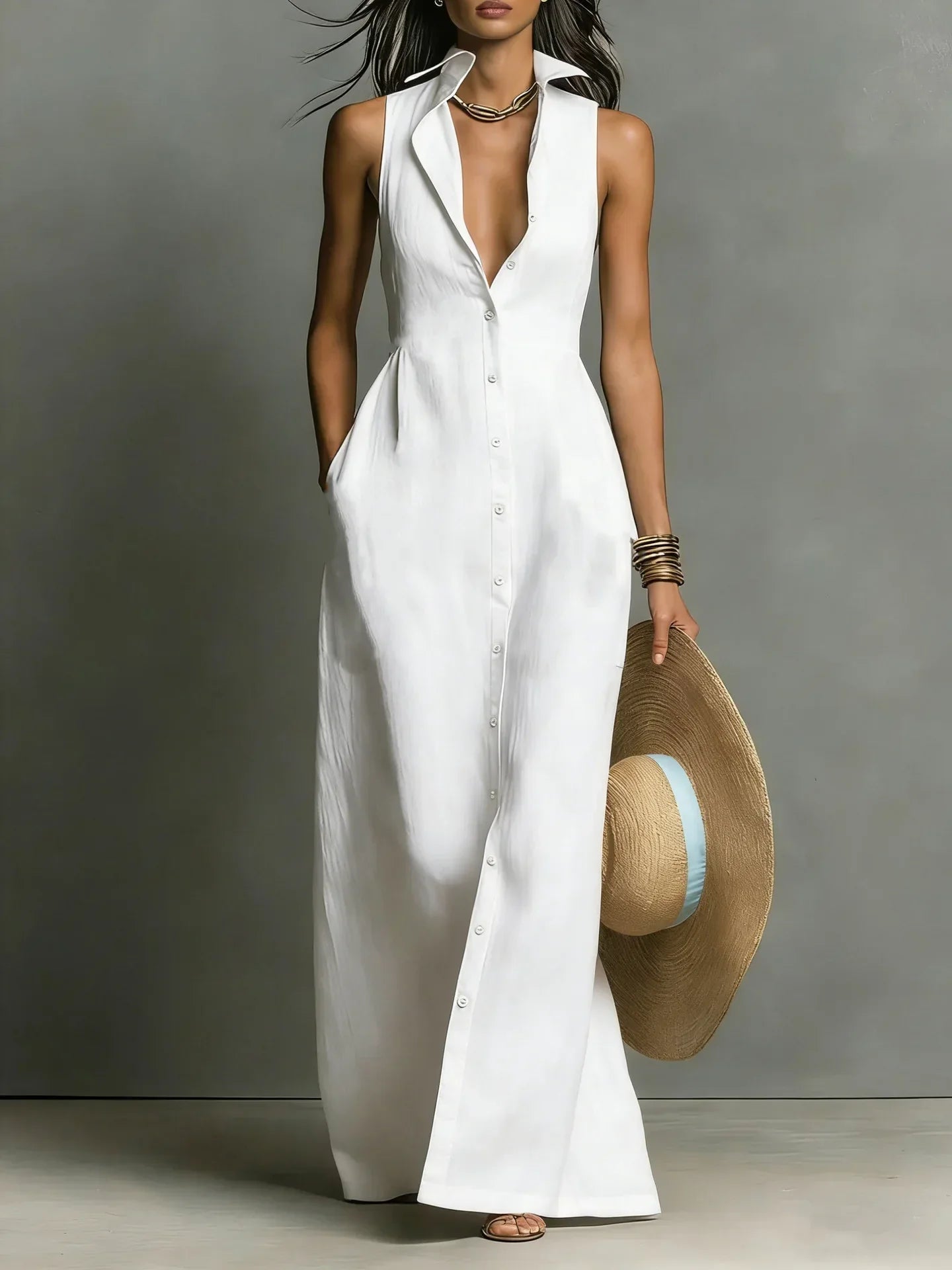 Women's Maxi Dress – White
