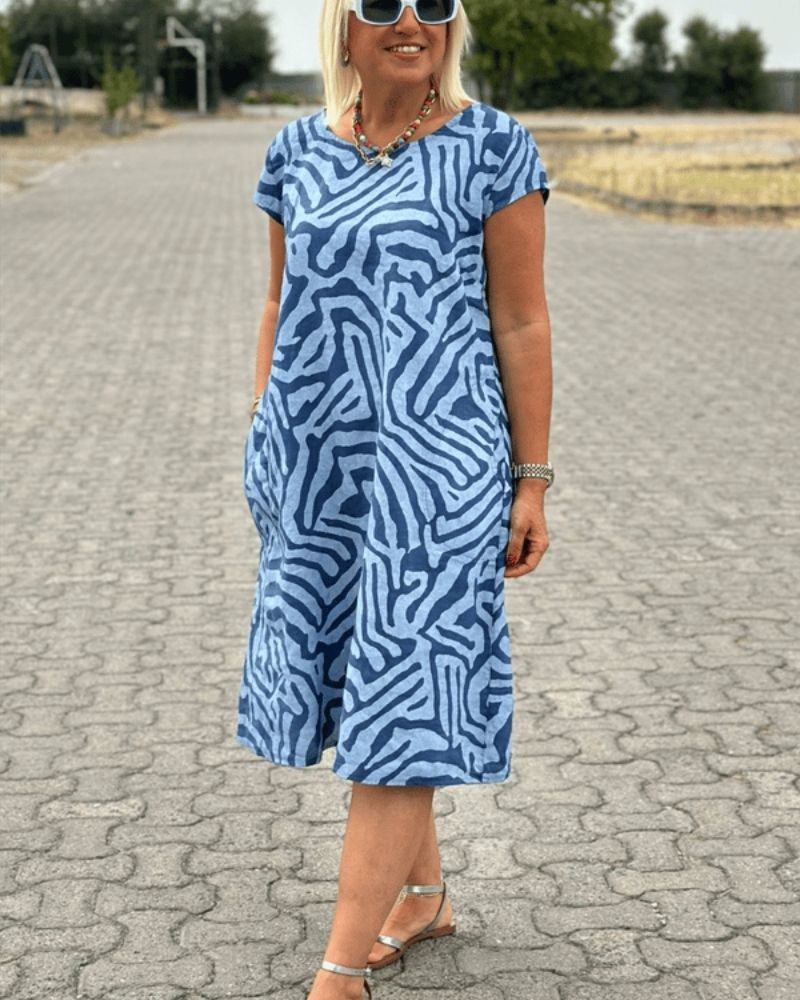 Women's Midi Dress – Blue