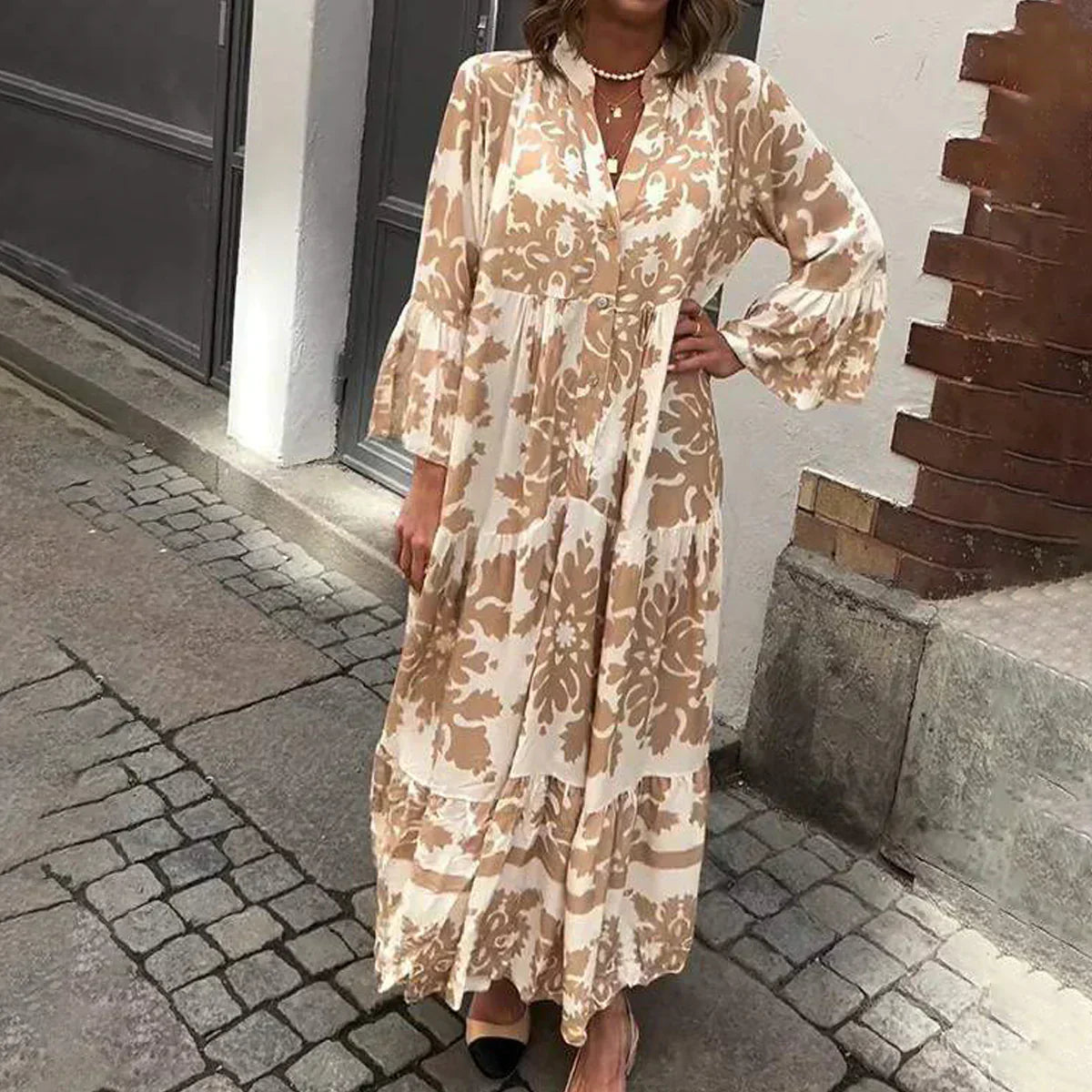 Women's Maxi Dress – Brown