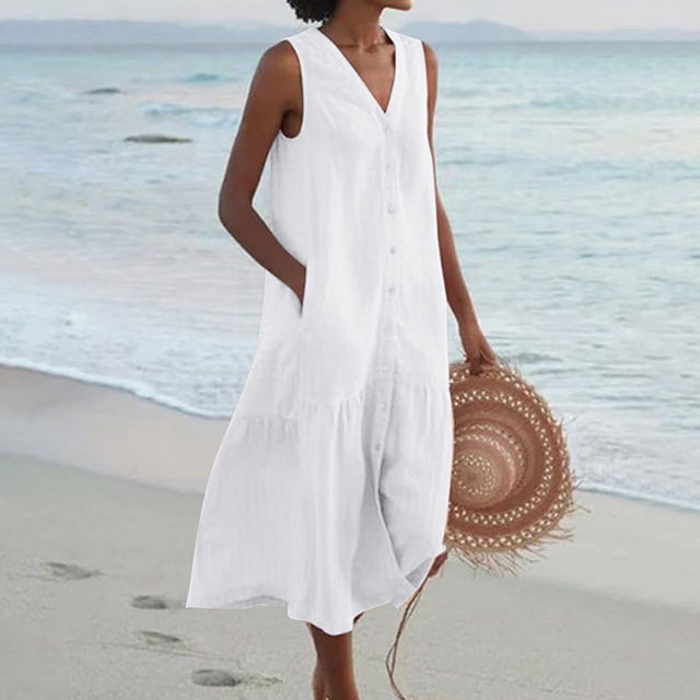 Women's Midi Dress – White