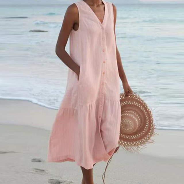 Women's Midi Dress – Pink