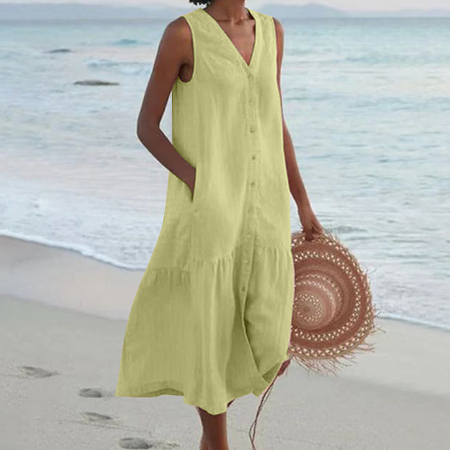 Women's Midi Dress – Green