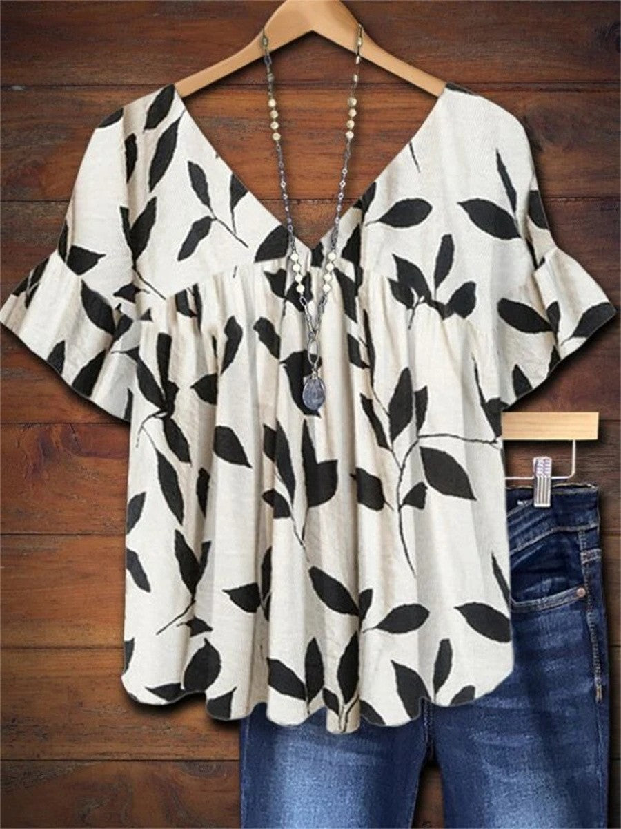 Women's V Neck Blouse