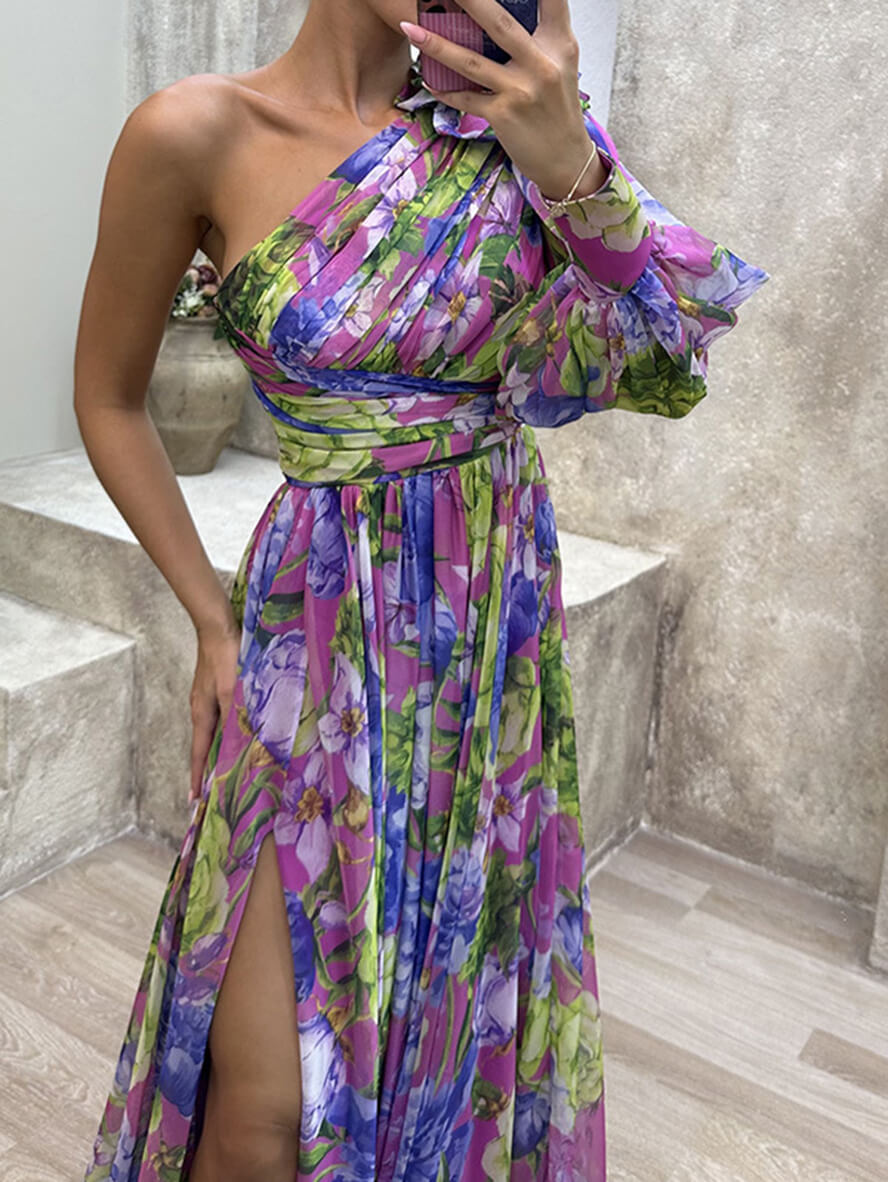 Women's One Shoulder Maxi Dress