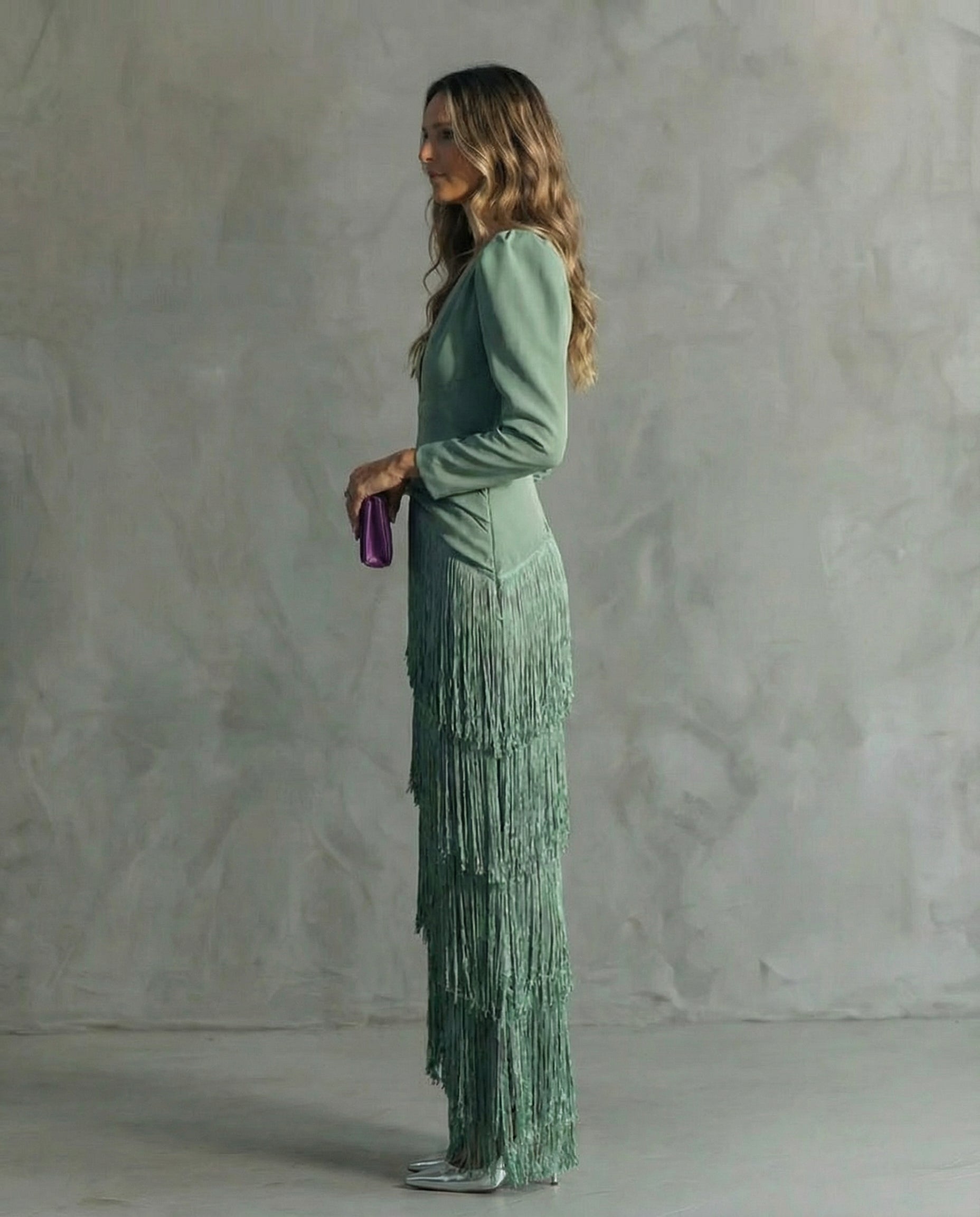 Women's V Neck Maxi Dress