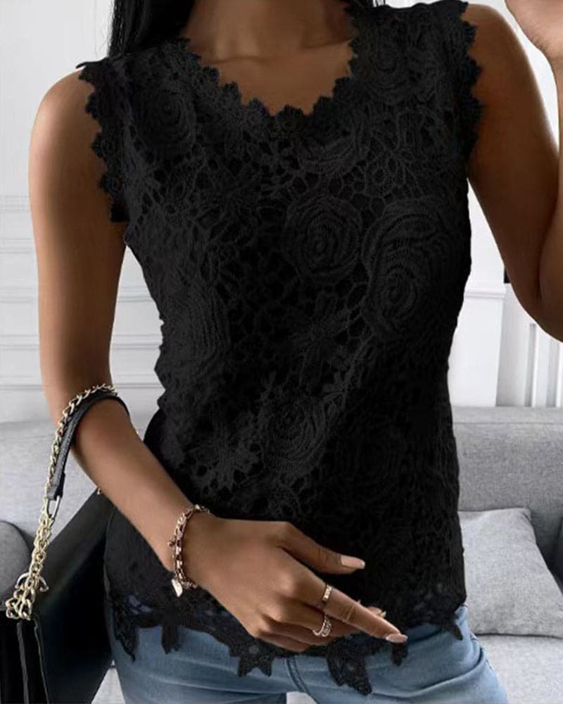 Women's Sleeveless Top – Black