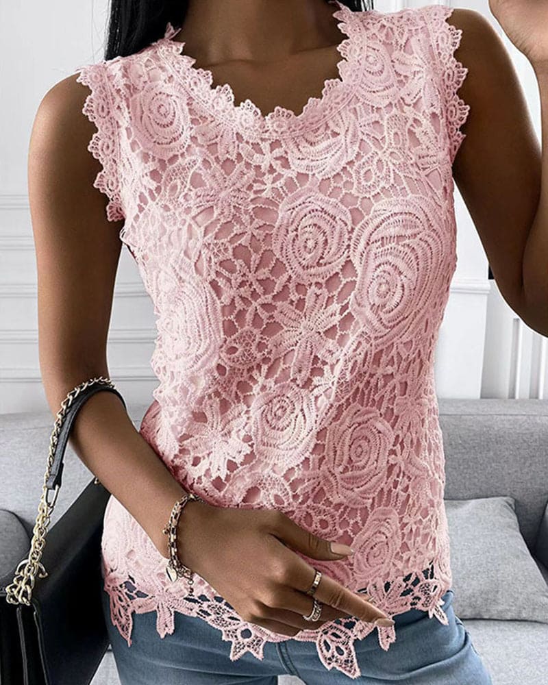 Women's Sleeveless Top – Pink