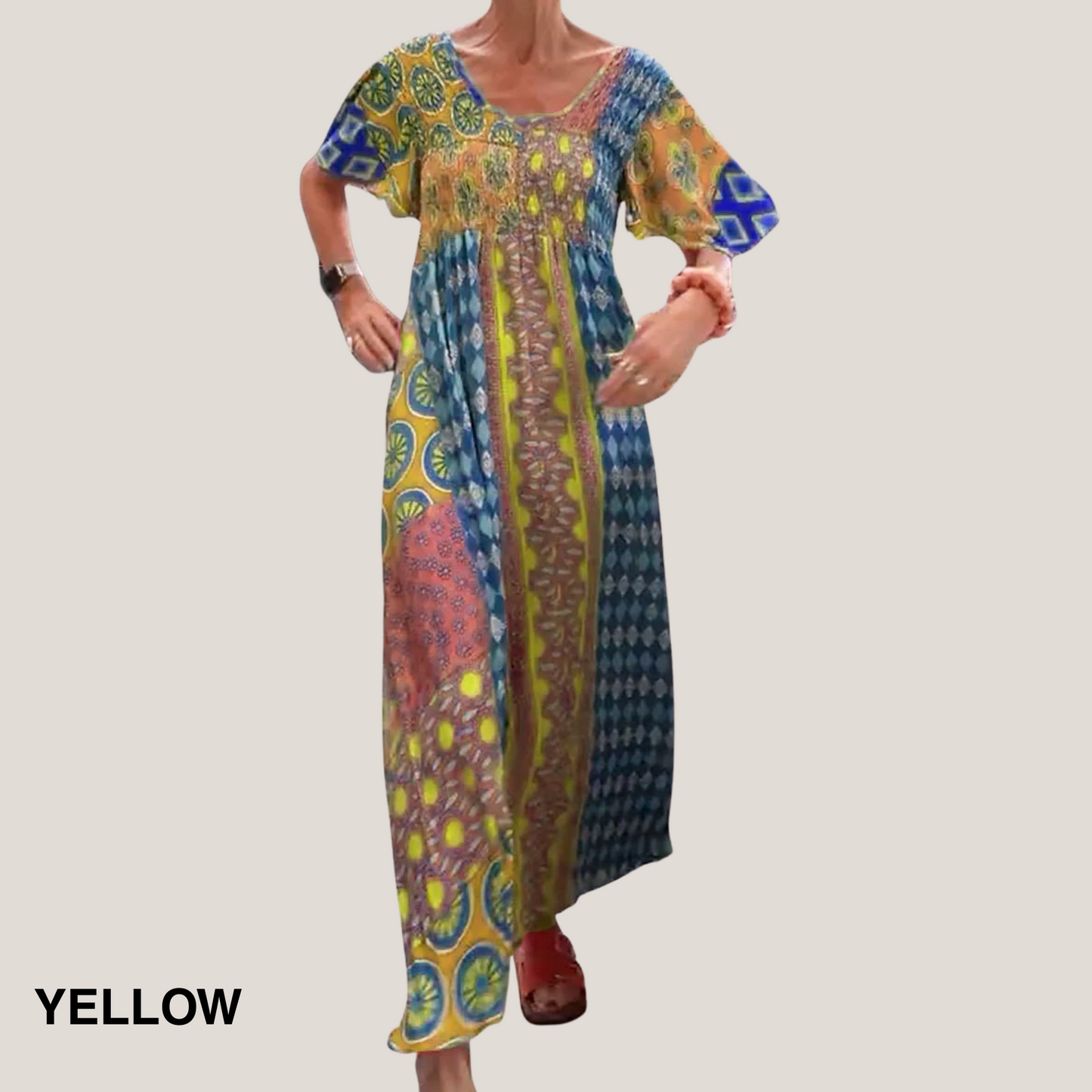 Women's Maxi Dress – Yellow