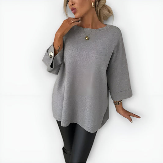 Women's Long Sleeve Pullover – Grey