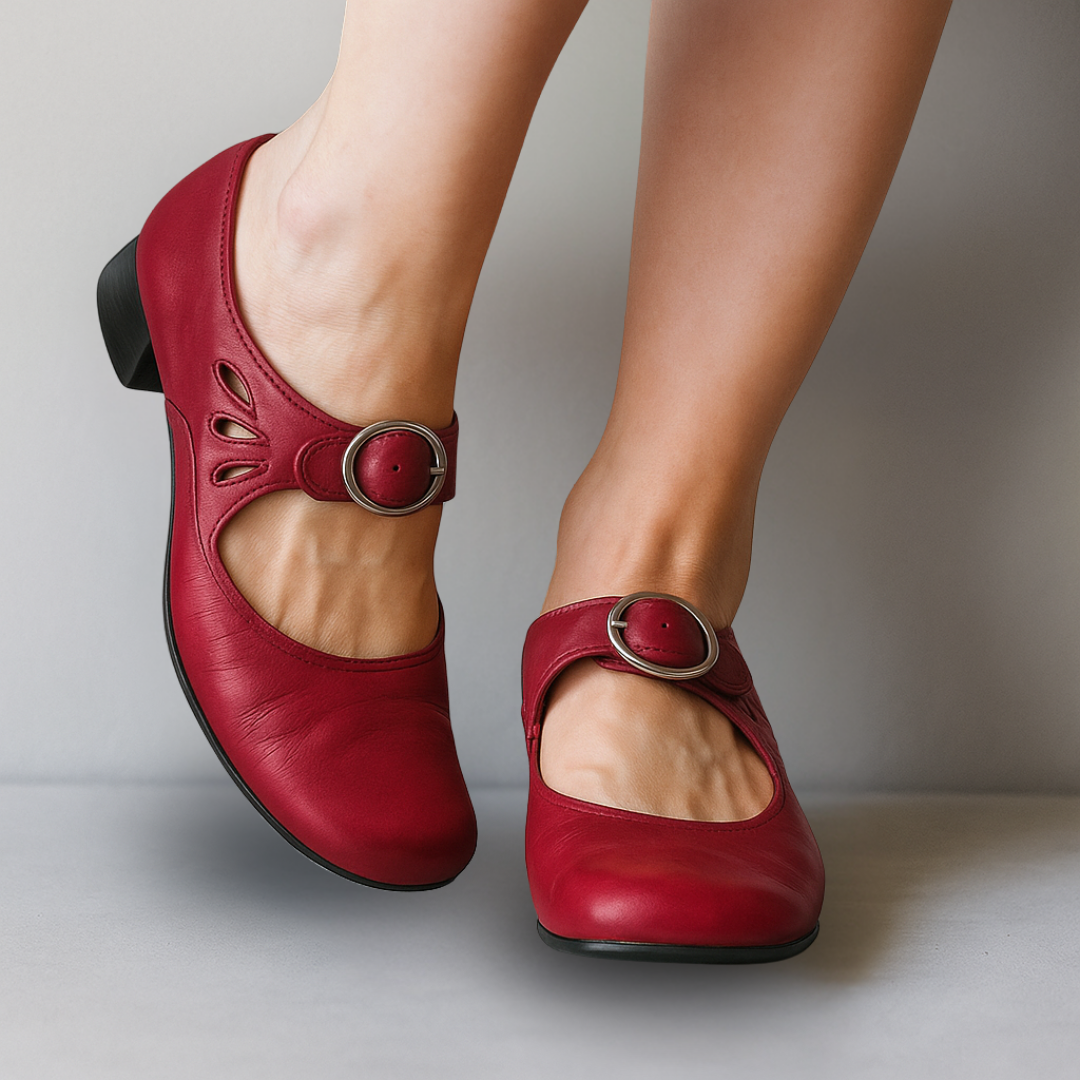 Women's Orthopedic Mary Janes – Red