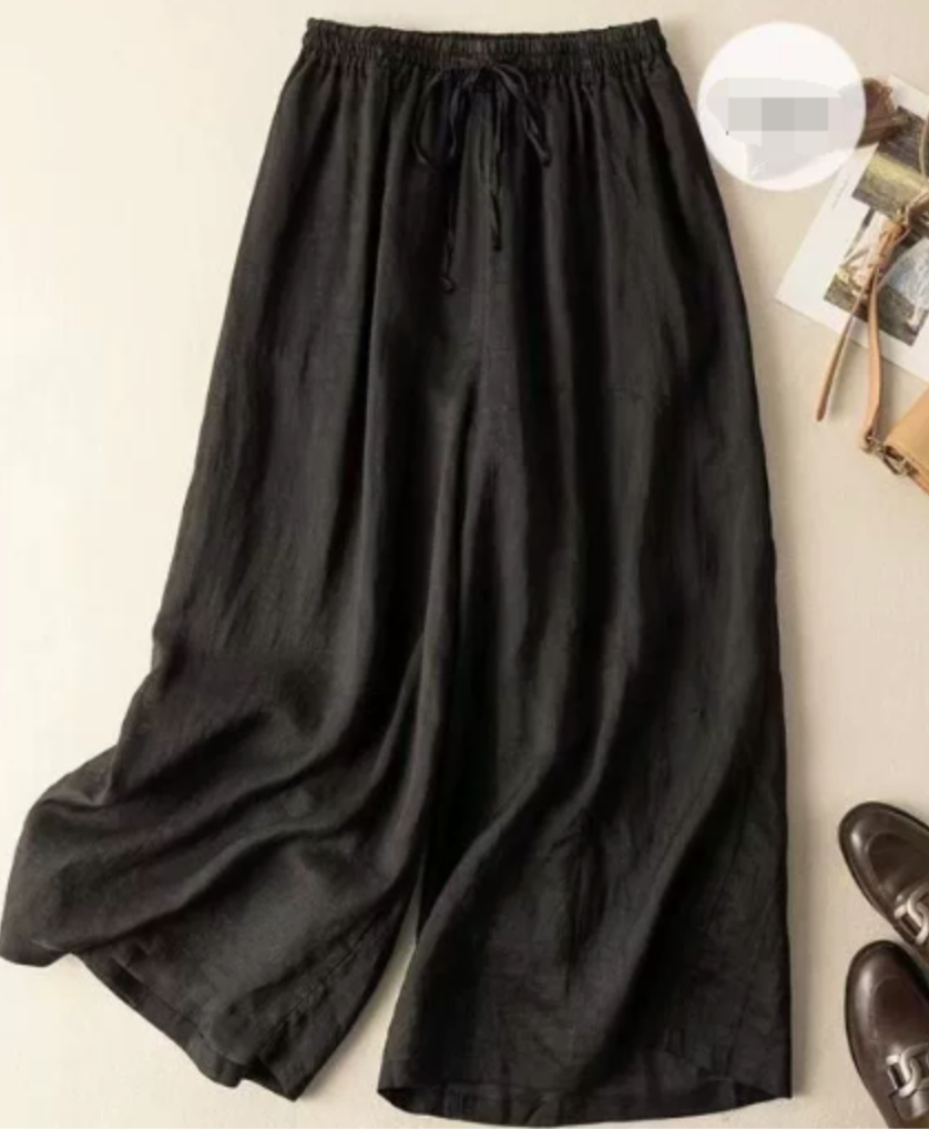 Women's Wide Leg Pants – Black