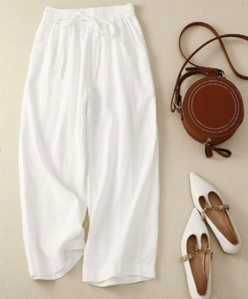Women's Wide Leg Pants – White