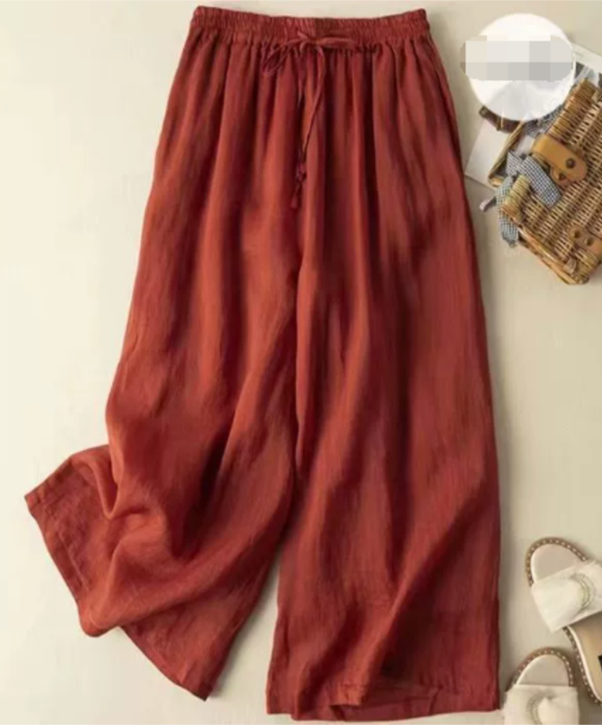 Women's Wide Leg Pants – Red