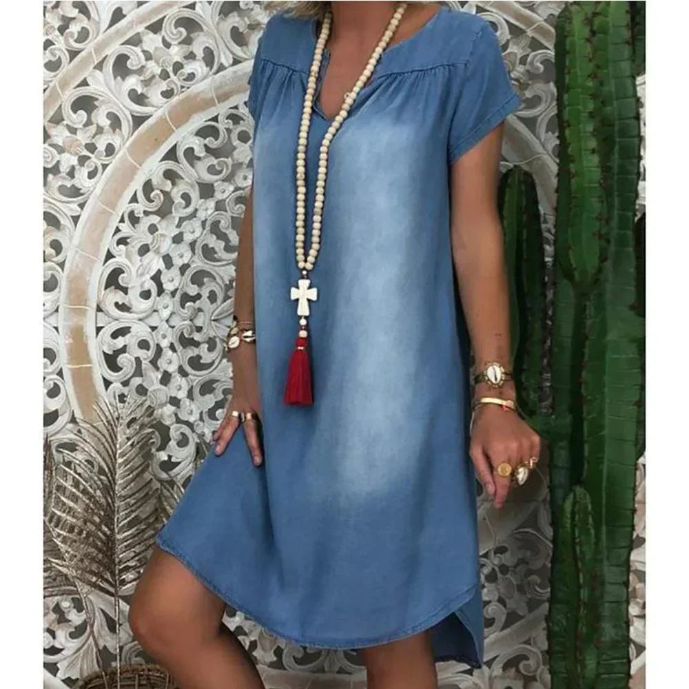 Women's V Neck Mini Dress