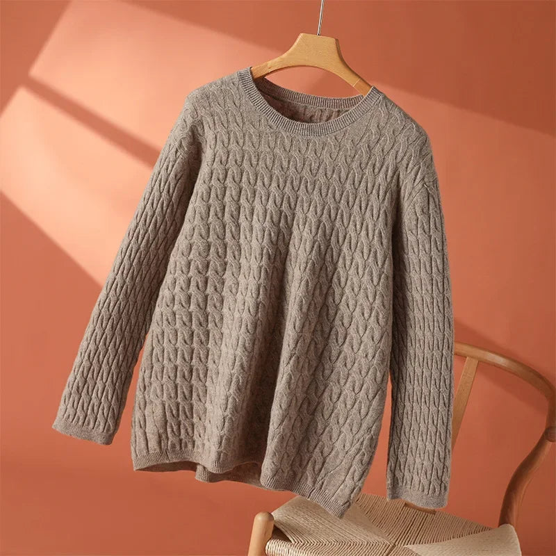 Women's Long Sleeve Sweater – Dark Khaki