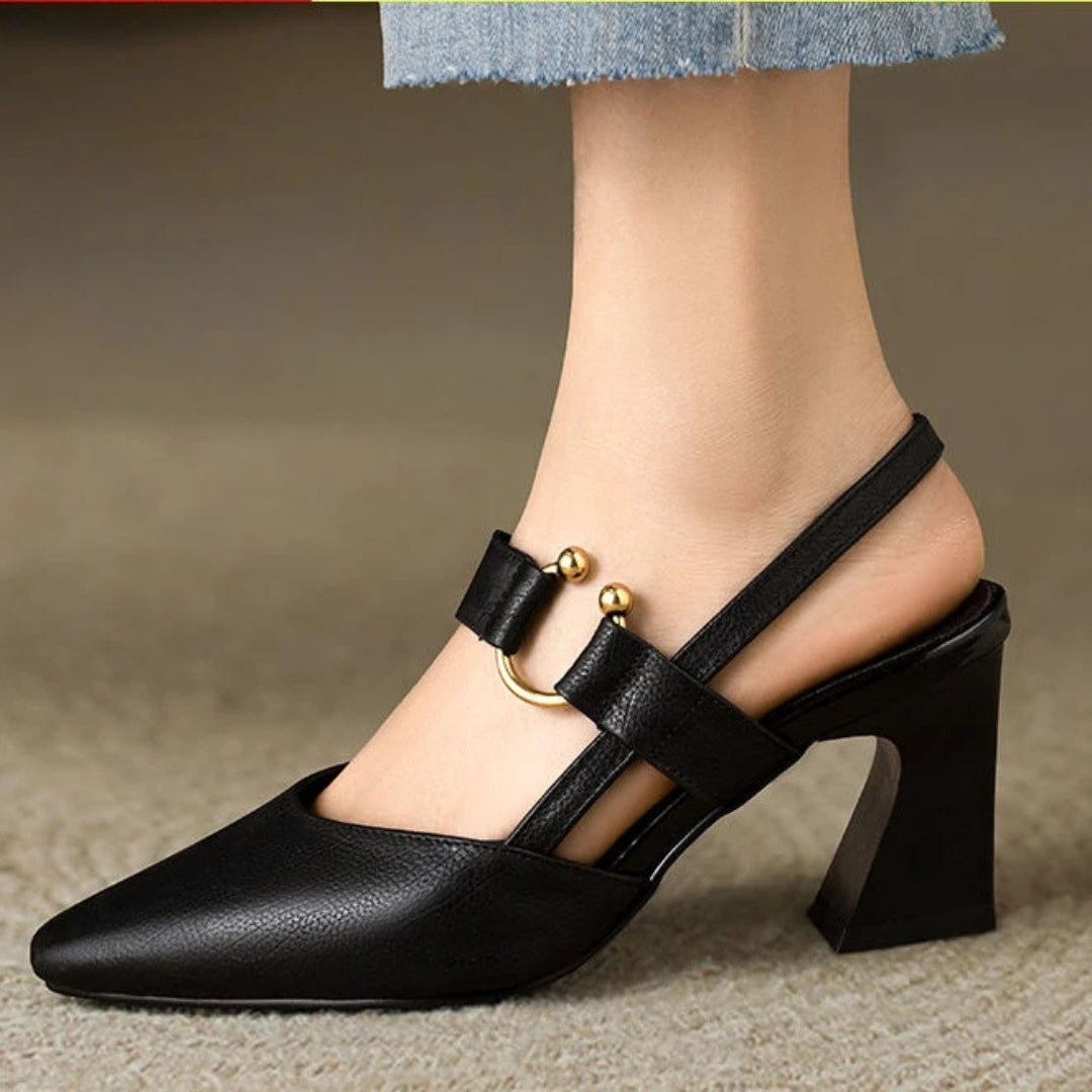 Women's Block Heel Mary Janes – Black