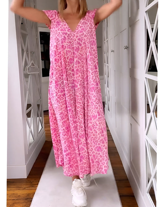 Women's V Neck Maxi Dress