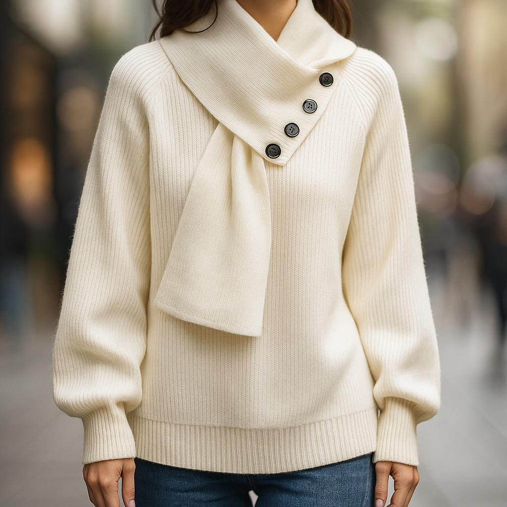 Women's Cowl Neck Long Sleeve Sweater