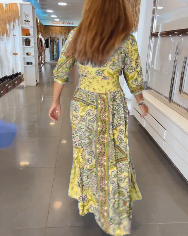 Women's V Neck Maxi Dress