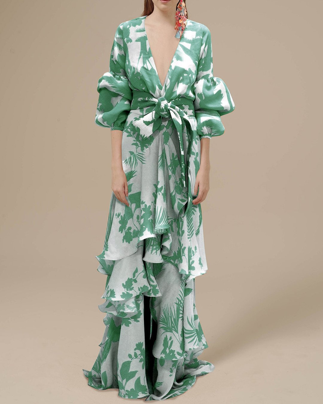 Women's Wrap Maxi Dress – Light Green