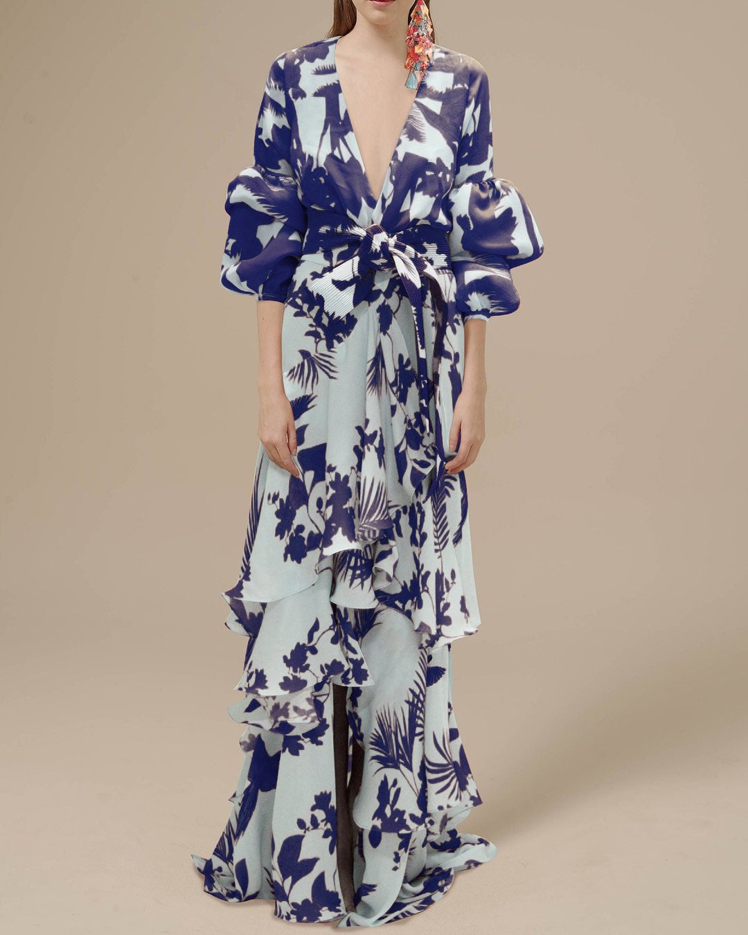 Women's Wrap Maxi Dress – Blue