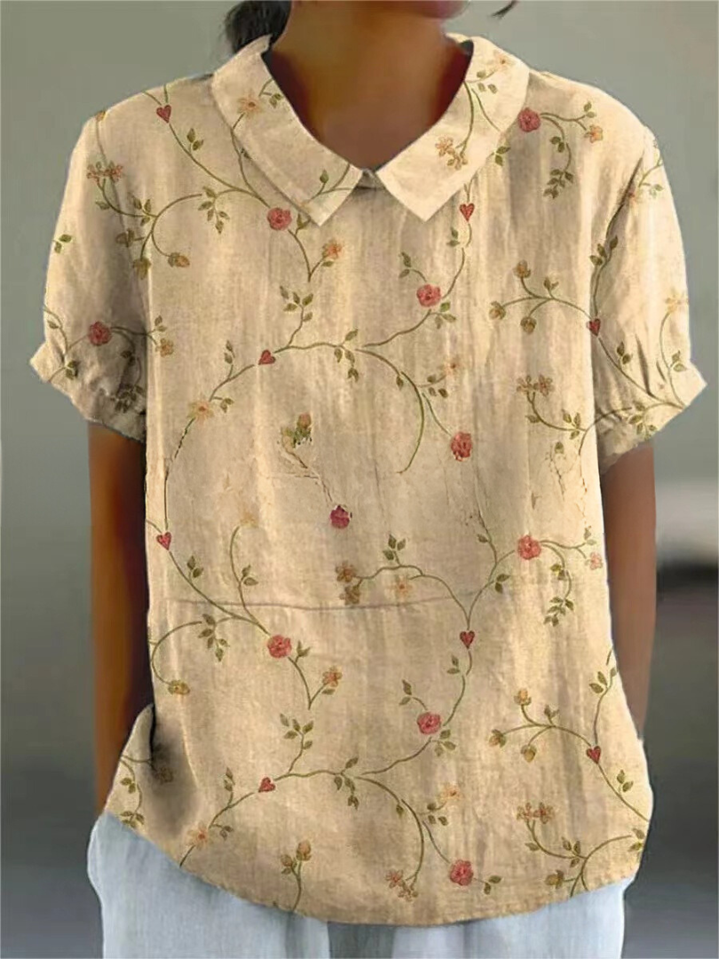Women's Short Sleeve Blouse – Yellow