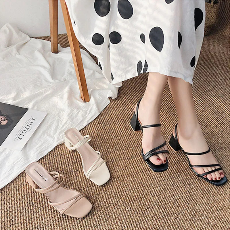 Women's Heeled Strappy Sandals