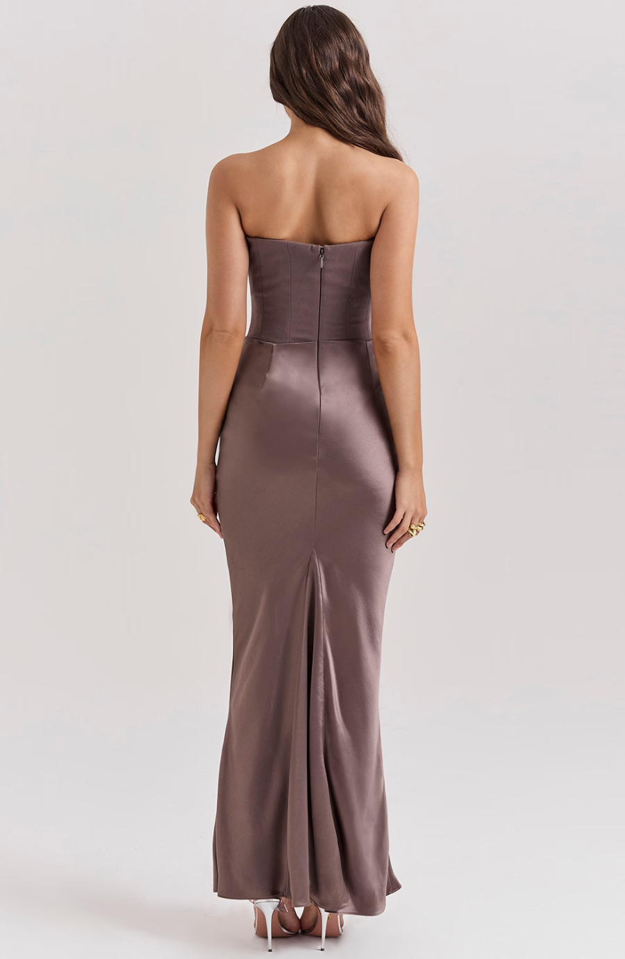 Women's Strapless Evening Maxi Dress