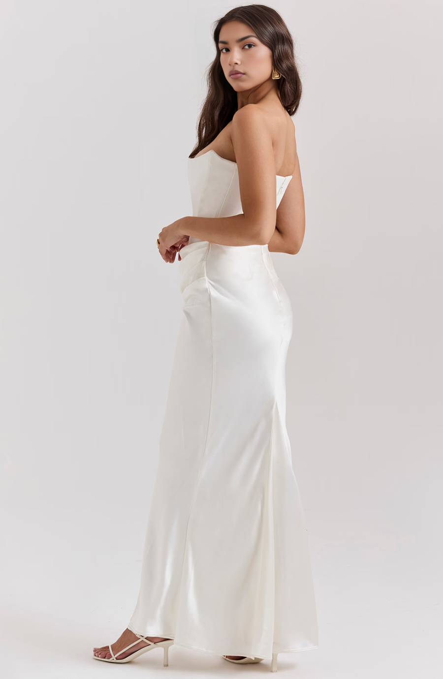 Women's Strapless Evening Maxi Dress
