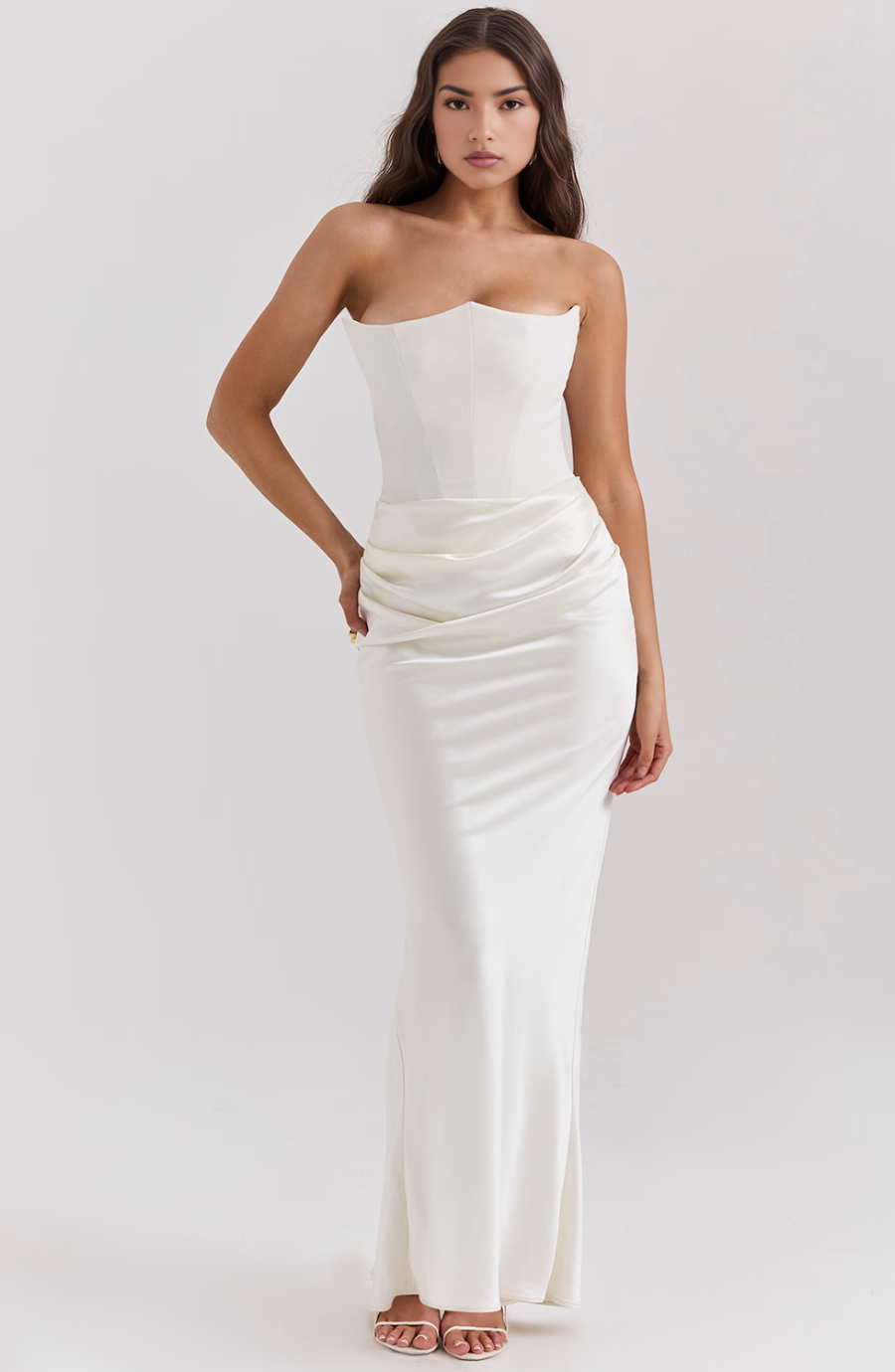 Women's Strapless Evening Maxi Dress