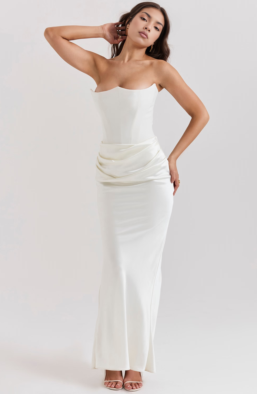 Women's Strapless Evening Maxi Dress