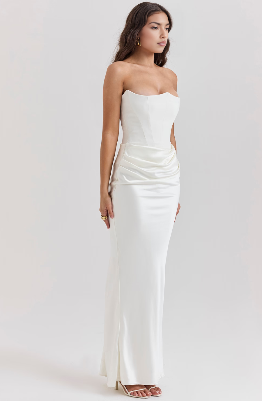 Women's Strapless Evening Maxi Dress