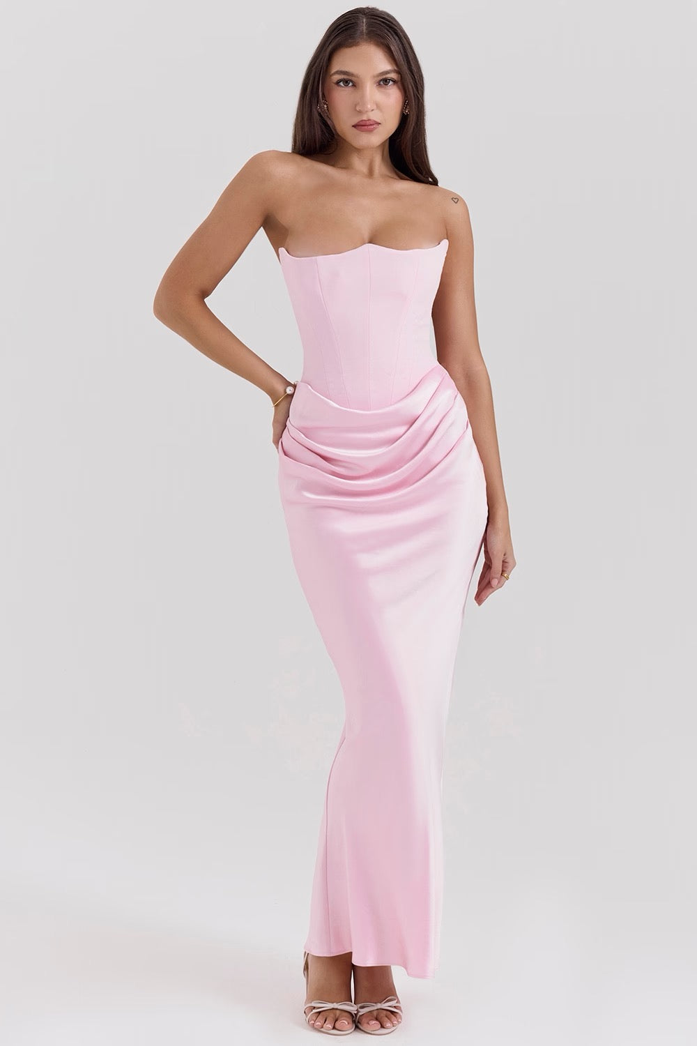 Women's Strapless Evening Maxi Dress