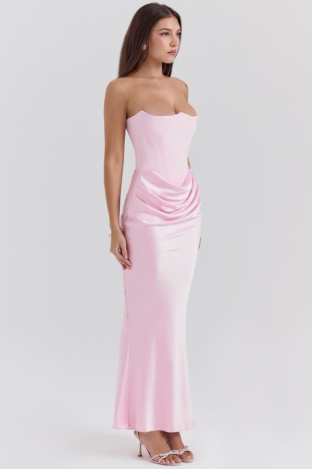 Women's Strapless Evening Maxi Dress